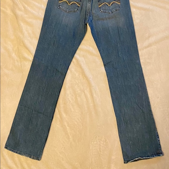 Vintage Lucky Brand Button Fly Bootcut Denim Long inseam size 30 Button Down - Picture 3 of 6